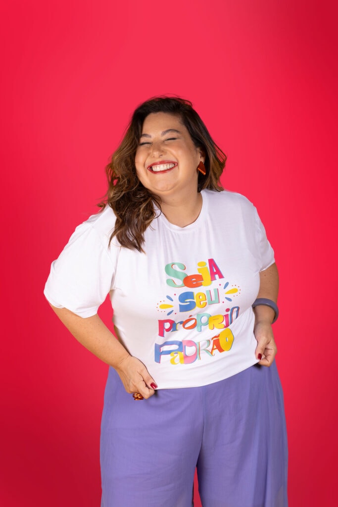 Camiseta Seja seu Próprio Padrão - Branca, Boxy Fit - Imagem 2