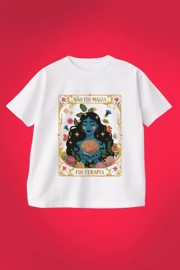 Camiseta Terapia branca, Boxy Fit
