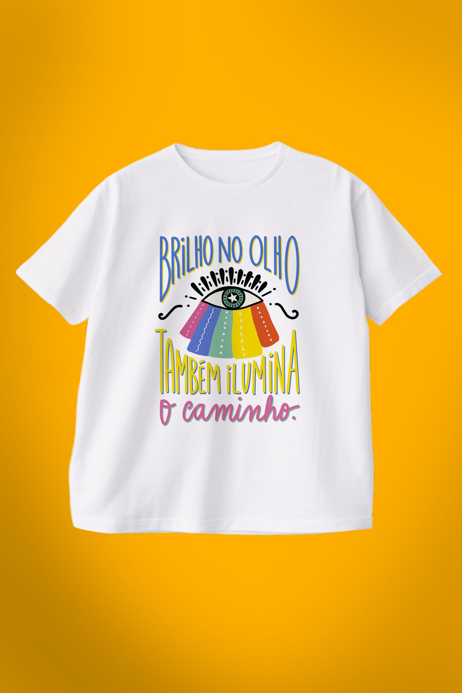 Camiseta Brilho no Olho - Branca, Boxy Fit