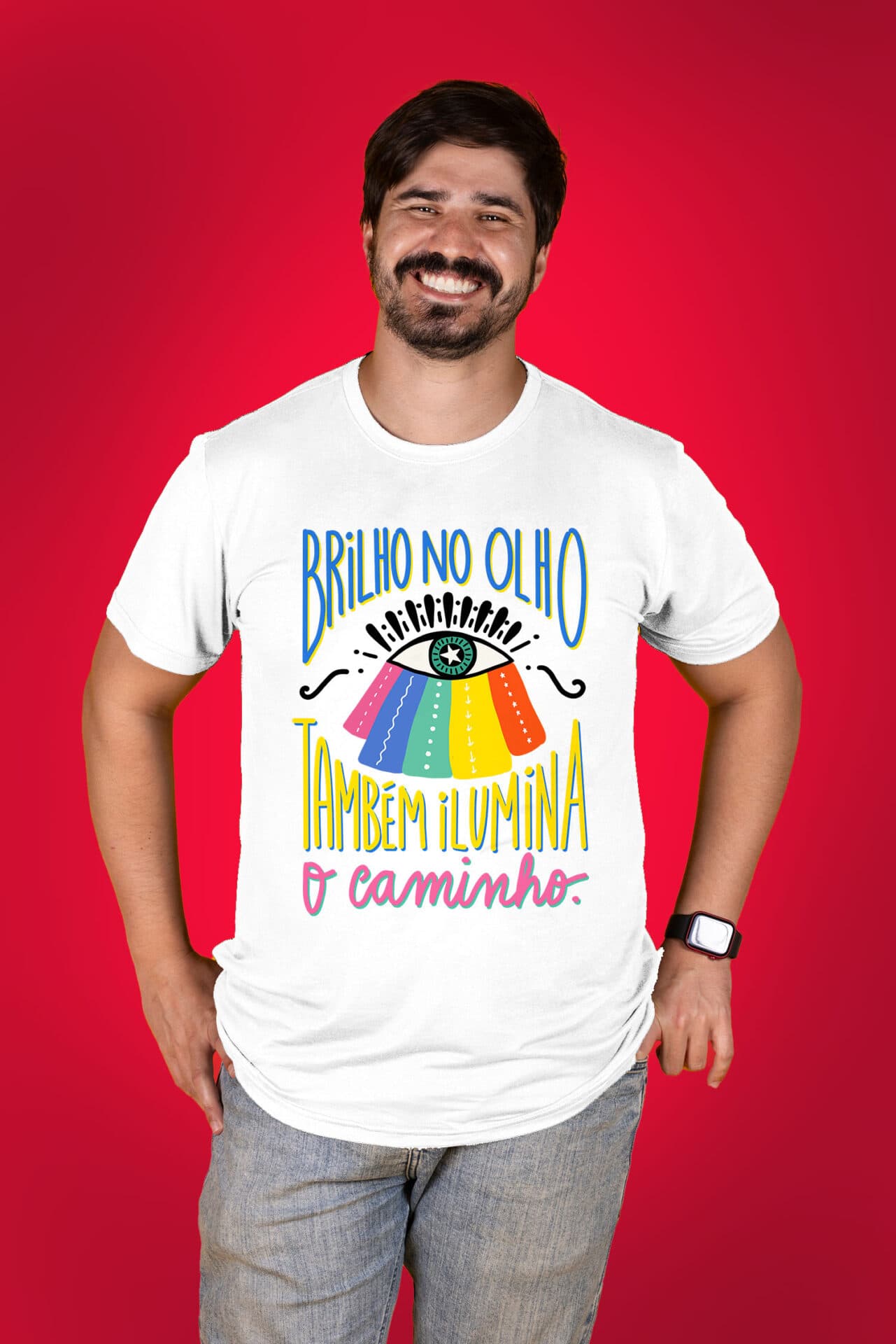 Camiseta Brilho no Olho - Branca, Mais Longa - Imagem 2